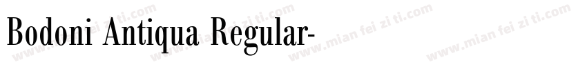 Bodoni Antiqua Regular字体转换